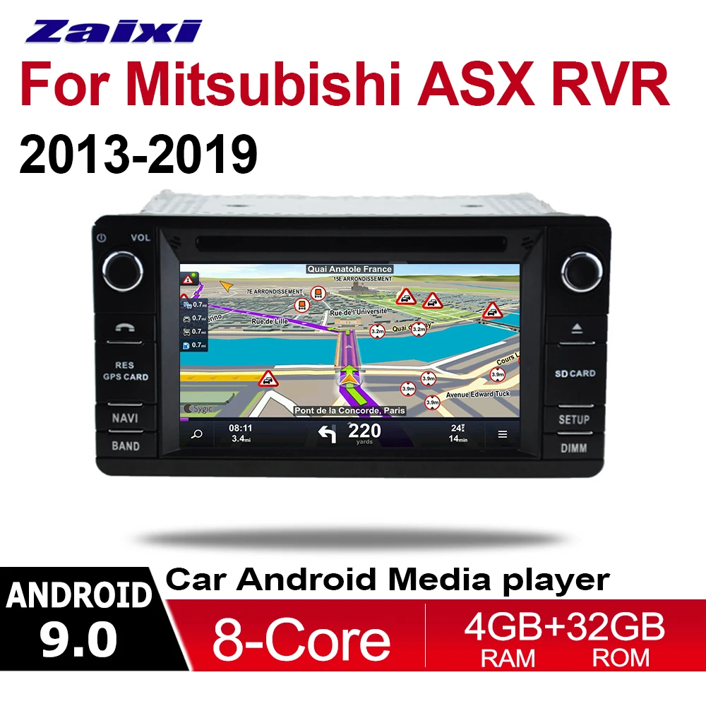 Автомобильный dvd на основе Android для Mitsubishi ASX RVR 2013 2014 2015 2016 2017 2018 2019 Мультимедиа GPS