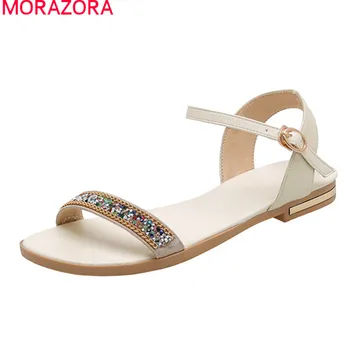 MORAZORA 2020 big size 33-46 fashion women sandals genuine leather comfortable casual shoes summer women flats black white
MORAZORA 2020 big size 33-46 fashion women sandals genuine leather comfortable casual shoes summer women flats black white
