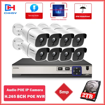 H.265+ 8CH POE CCTV System 5MP AI Face detect NVR kit Tway Audio Bullet Dome POE IP Camera day night Security POE camera
H.265+ 8CH POE CCTV System 5MP AI Face detect NVR kit Tway Audio Bullet Dome POE IP Camera day night Security POE camera