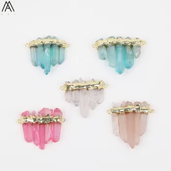 Plated Tin Edges Rough White Quartz Graduated Stick Point Beads Gold Charms For Bracelet Making DIY Jewelry Connectors FZ-75AMAE
Plated Tin Edges Rough White Quartz Graduated Stick Point Beads Gold Charms For Bracelet Making DIY Jewelry Connectors FZ-75AMAE