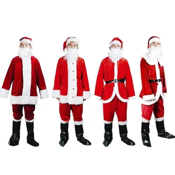 1 Set Christmas Santa Claus Costume Golden Velvet Men's Clothing Cosplay Fancy Dress For Adults Xmas Santa Claus Costume Suit
1 Set Christmas Santa Claus Costume Golden Velvet Men's Clothing Cosplay Fancy Dress For Adults Xmas Santa Claus Costume Suit