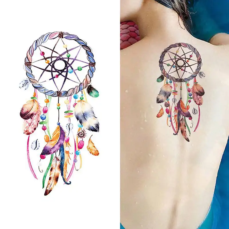 перо Лист мечта временные татуировки наклейки пикантные Для женщин рука пле...