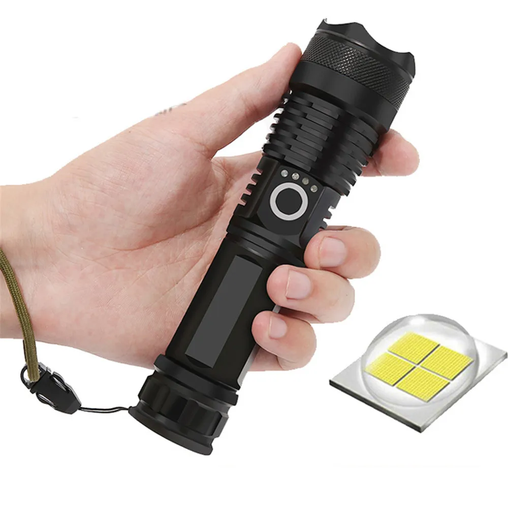 

Super Powerful XHP50 Tactical Torch Waterproof Lamp Ultra Bright Lantern for Camping Fishing Patrol Walking Search and Rescu