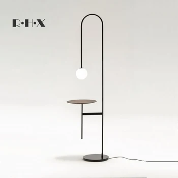 Table Floor Lamp Post Modern Concise A Living Room Bedroom Personality Originality Wrought Iron Glass Sphere Tray Floor Lamp 
Table Floor Lamp Post Modern Concise A Living Room Bedroom Personality Originality Wrought Iron Glass Sphere Tray Floor Lamp