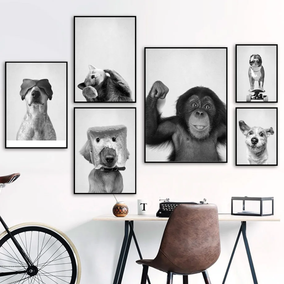 Cute Animal Canvas Poster Monkey Cat Dog Wall Painting Pictures for Home Design Bedroom Decor Posters and Prints Noframe
Cute Animal Canvas Poster Monkey Cat Dog Wall Painting Pictures for Home Design Bedroom Decor Posters and Prints Noframe