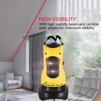 Self-Leveling Laser Level Tool 360 Degrees Rotary 2 Lines Cross Horizontal Vertical High Visibility Laser Lines Adjustable
Self-Leveling Laser Level Tool 360 Degrees Rotary 2 Lines Cross Horizontal Vertical High Visibility Laser Lines Adjustable