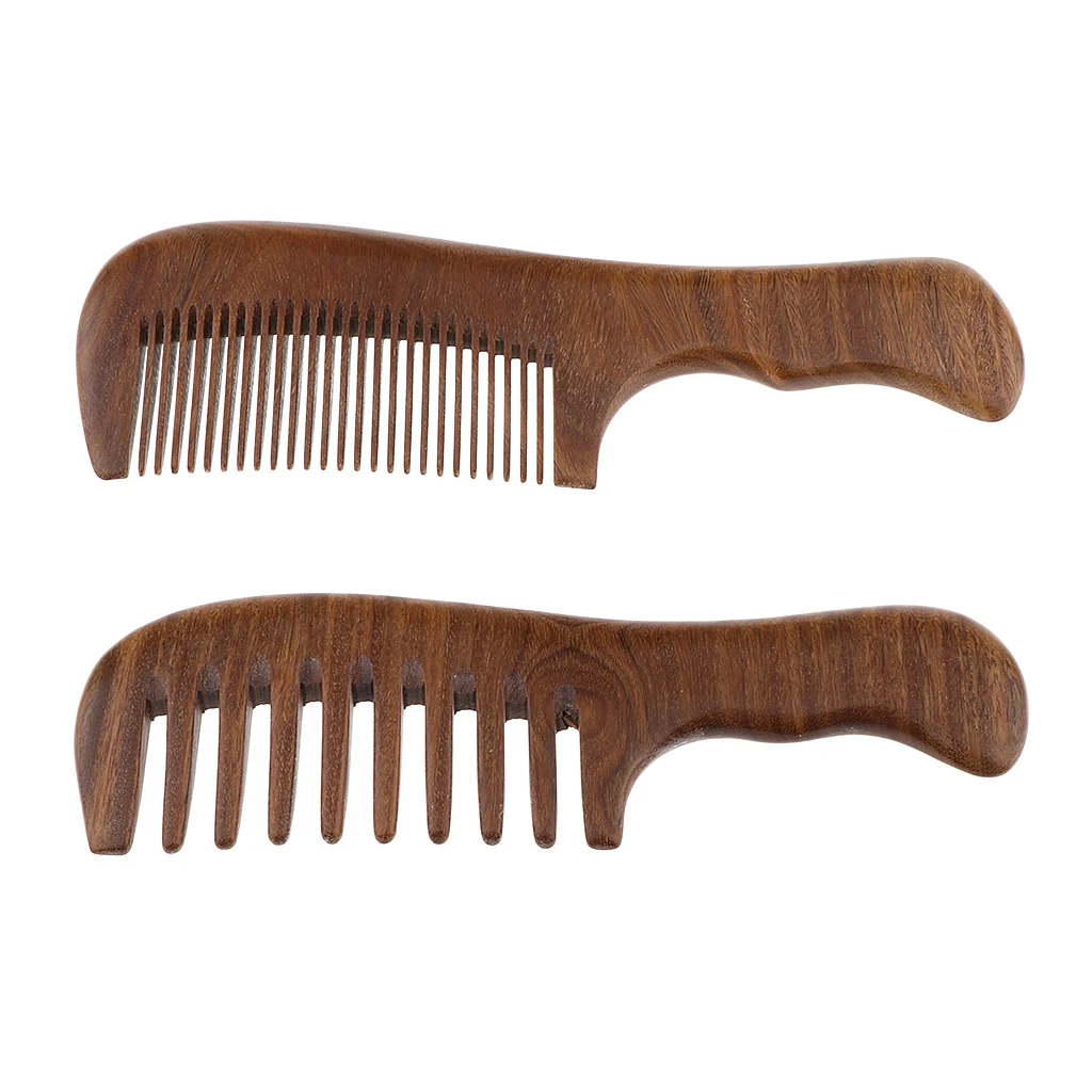 Natural Handmade Wooden Hair Comb, Green Sandalwood Aroma Massage Comb for Smooth Shiny Hairs, Frizz-Free & Anti-Static Natural Handmade Wooden Hair Comb, Green Sandalwood Aroma Massage Comb for Smooth Shiny Hairs, Frizz-Free & Anti-Static