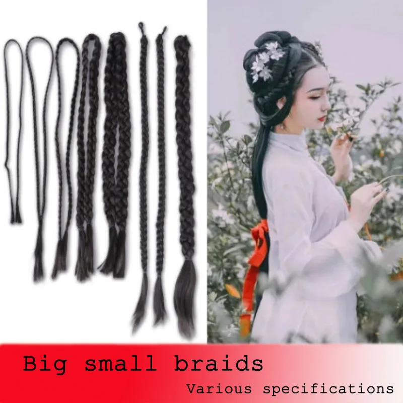 Costume braided with long straigth synthetic braids children's performance bridal modeling, studio performance small twist
Costume braided with long straigth synthetic braids children's performance bridal modeling, studio performance small twist