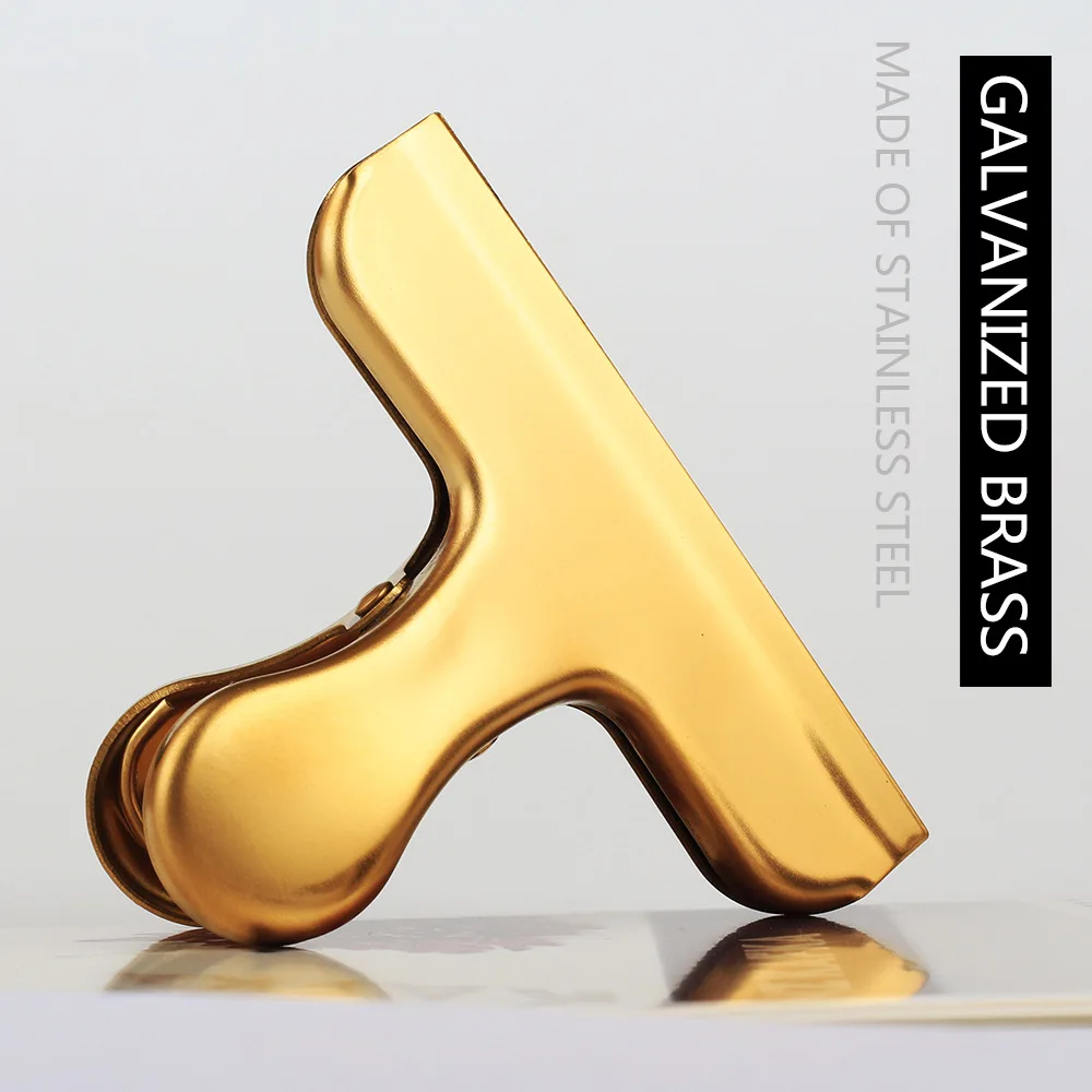 2PCS Northern Europe Style Gold Electroplated Brass Storage Clip Stainless Steel piao ju jia Metal Binder Clip
2PCS Northern Europe Style Gold Electroplated Brass Storage Clip Stainless Steel piao ju jia Metal Binder Clip