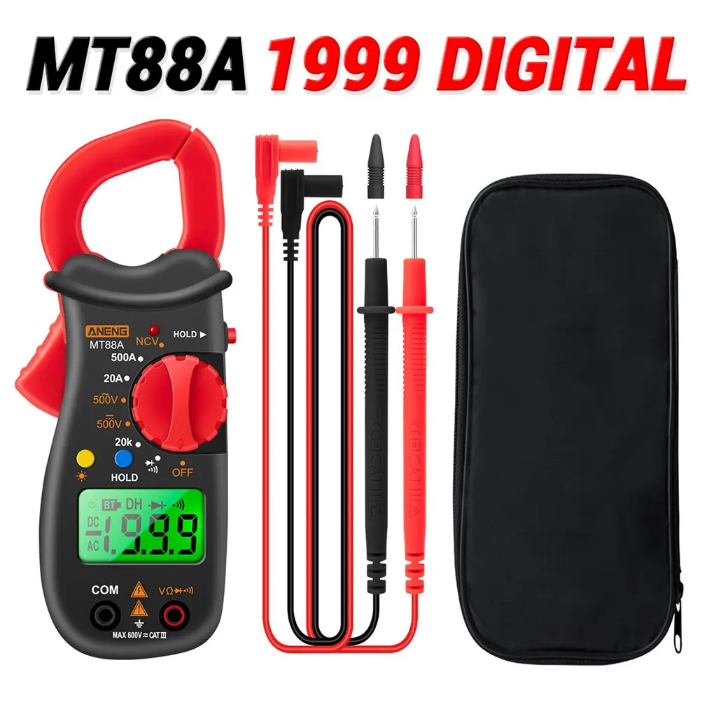 MT88A Digital Clamp Meter Multimeter DC/AC Voltage AC Current Tester Frequency Capacitance NCV Test Tool Suit For Various Wires
MT88A Digital Clamp Meter Multimeter DC/AC Voltage AC Current Tester Frequency Capacitance NCV Test Tool Suit For Various Wires