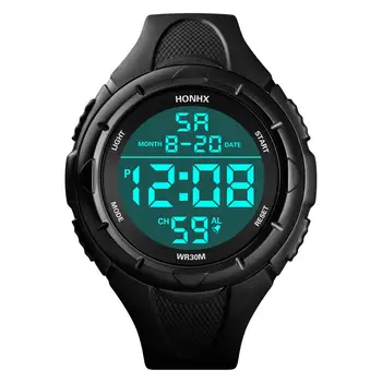 

HONHX Simple Mens Digital LED Watch Date Sport Men Outdoor Electronic Watch Casual Sport LED Wristwatches Reloj Deportivo Hombre