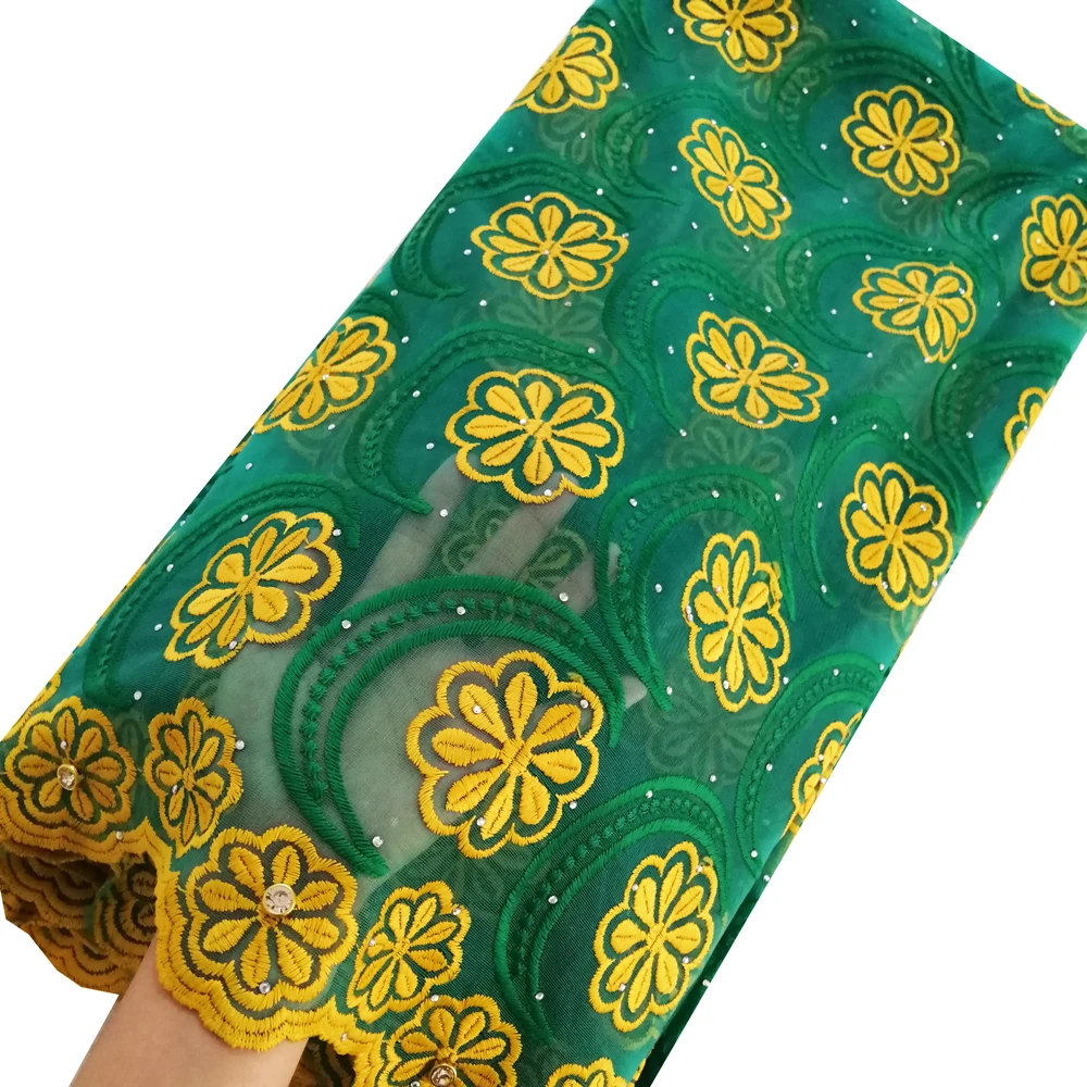 african-lace-fabric-5-yards-green