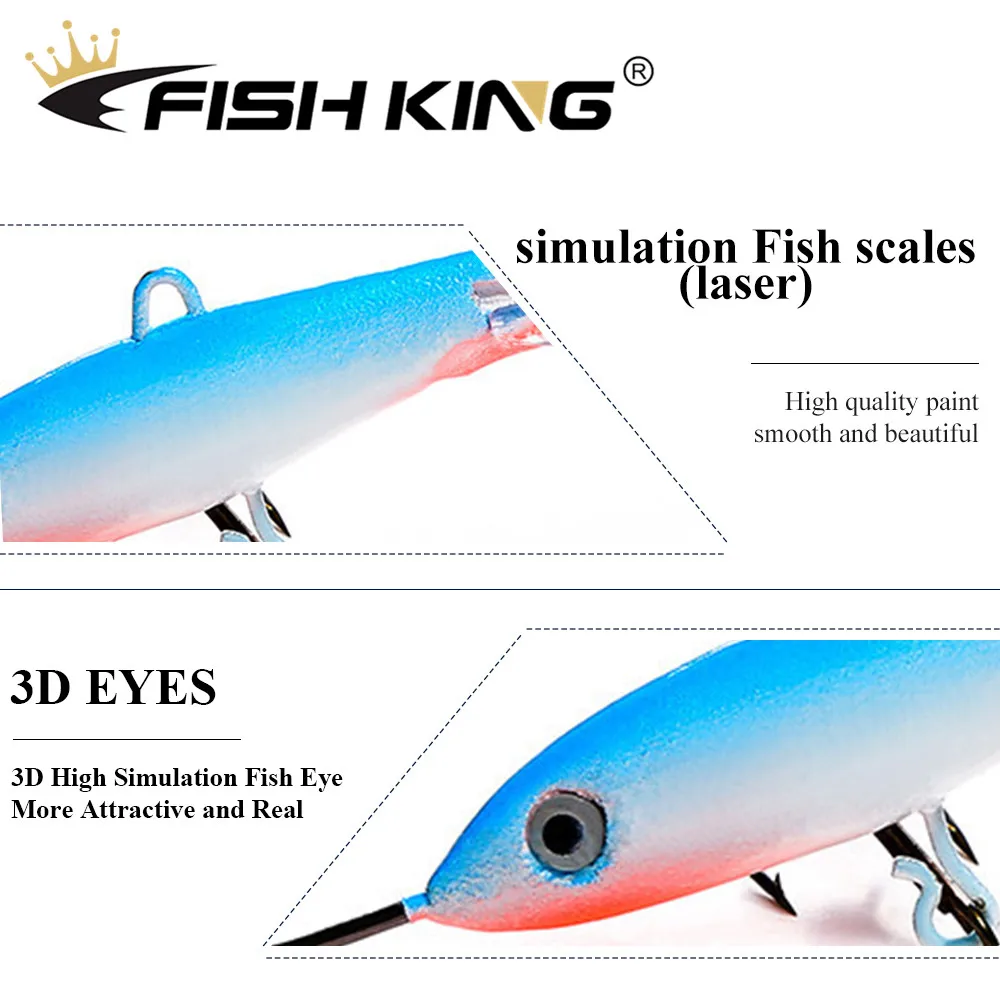 FISH KING/зимняя приманка для ловли со льдом 3D глаза красочная AD Sharp зимняя