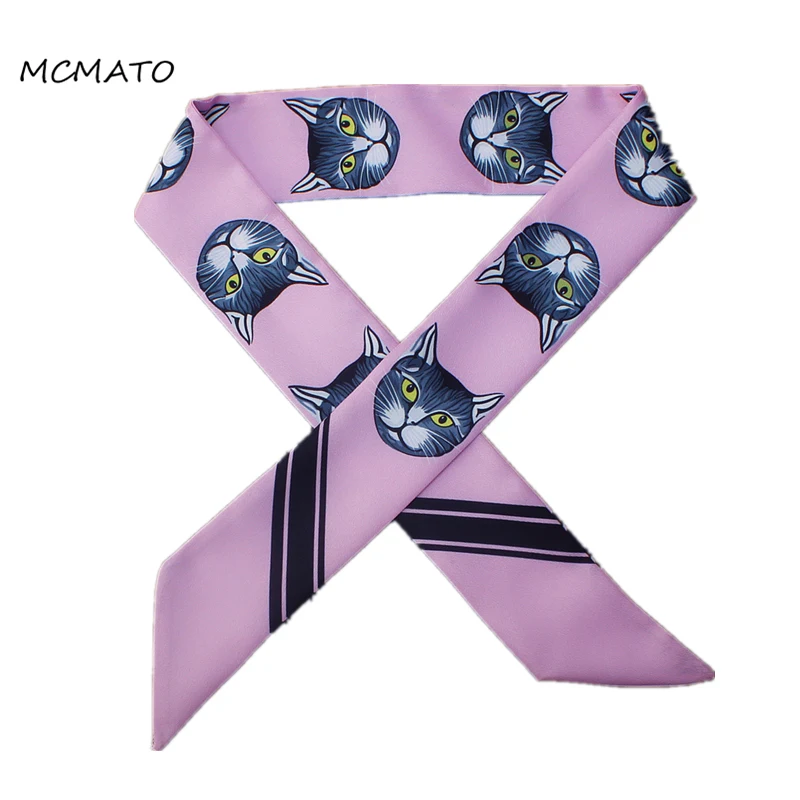 Leopard Head Skinny Scarf 2019 New Brand Silk Scarf For Women Cat Print Head Scarf Long Handle Bag Scarves Wraps
Leopard Head Skinny Scarf 2019 New Brand Silk Scarf For Women Cat Print Head Scarf Long Handle Bag Scarves Wraps