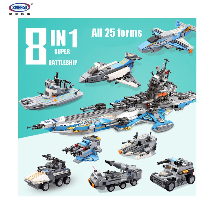 Xingbao 13001 8in1 Building Blocks Children's Educational Model Bricks Toys Military Army Series Super cosmic warship For Boys
Xingbao 13001 8in1 Building Blocks Children's Educational Model Bricks Toys Military Army Series Super cosmic warship For Boys