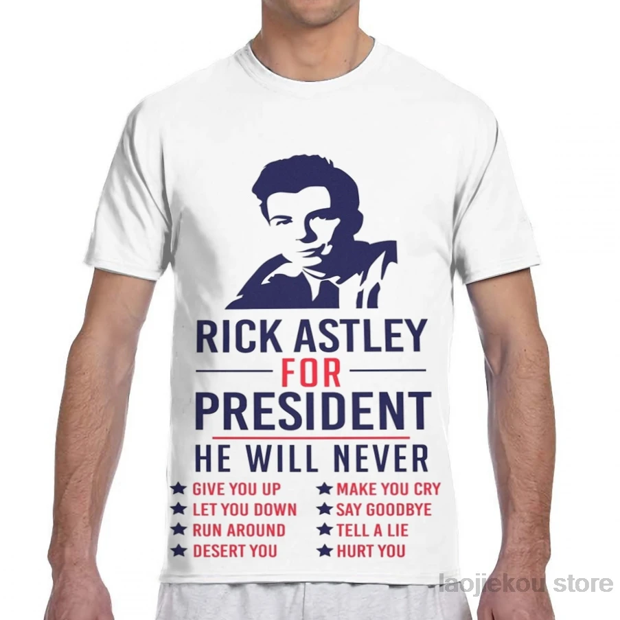 rick astley for president men t-shirt women all over print