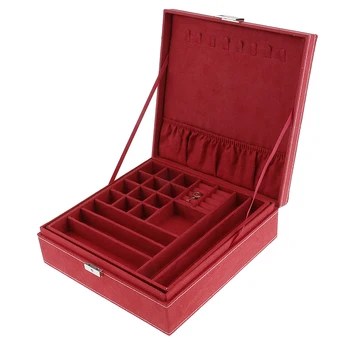 Large Velvet Lockable Jewelry Box Organizer Come with A Key Multi Compartments Space Saving
Large Velvet Lockable Jewelry Box Organizer Come with A Key Multi Compartments Space Saving