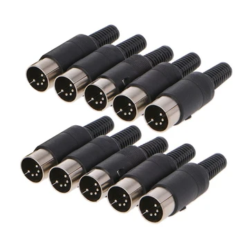 10PCS 5 Pin DIN Plug Male Connector Jack with Plastic Handle Keyboard Cable Adapter Connector
10PCS 5 Pin DIN Plug Male Connector Jack with Plastic Handle Keyboard Cable Adapter Connector