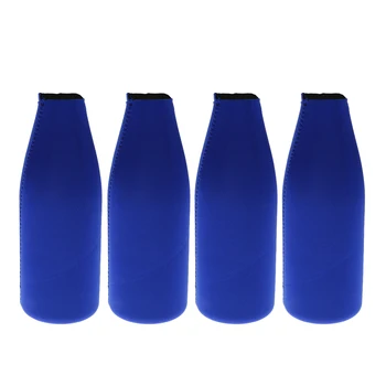 4pcs Neoprene Bottle Cooler Sleeve Covers for Beer Soda Juice Pop Beverage Drinks, Solid Blue with Zipper
4pcs Neoprene Bottle Cooler Sleeve Covers for Beer Soda Juice Pop Beverage Drinks, Solid Blue with Zipper