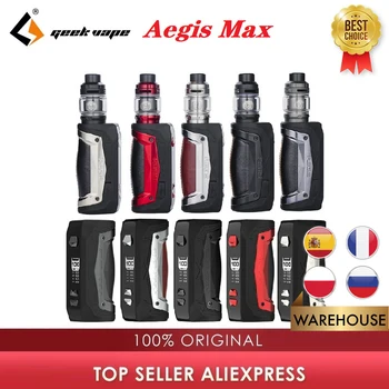 Original Geekvape Aegis Max 100W 21700 Kit with 5ml Zeus Atomizer & Zeus Mesh Coil 100w MAX Output E-cig Vape Kit vs Drag X/Gen
Original Geekvape Aegis Max 100W 21700 Kit with 5ml Zeus Atomizer & Zeus Mesh Coil 100w MAX Output E-cig Vape Kit vs Drag X/Gen