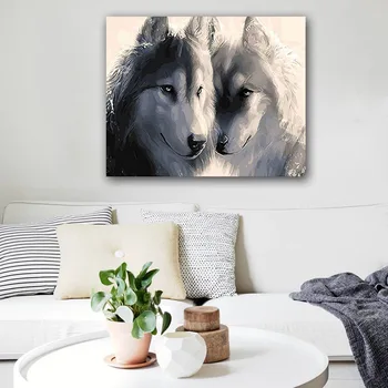 DIY colorings pictures by numbers withThe Wolf couples picture drawing painting by numbers framed Home 
DIY colorings pictures by numbers withThe Wolf couples picture drawing painting by numbers framed Home