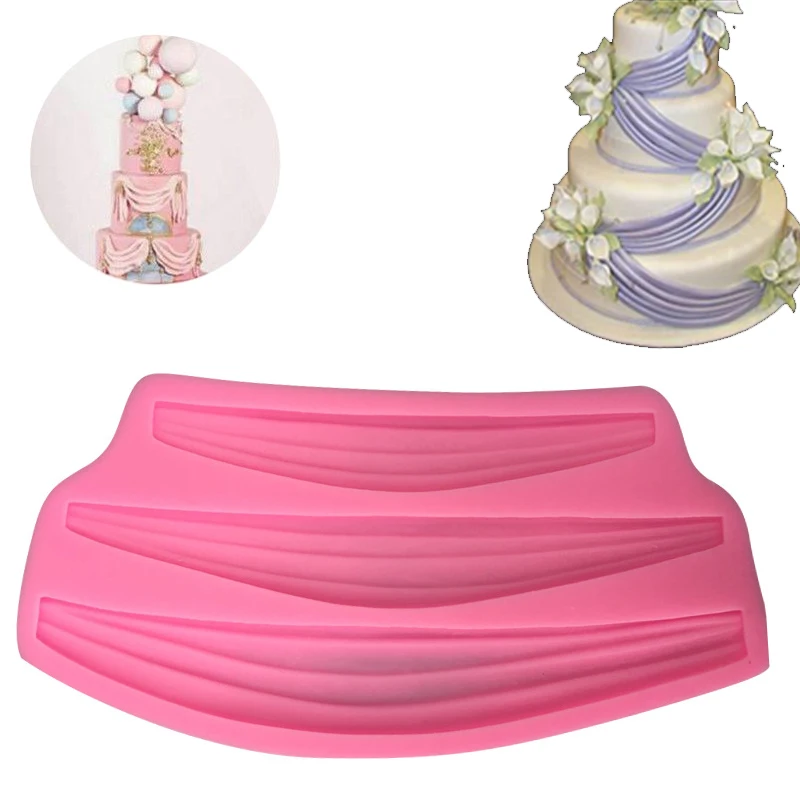 Classic Swag Cake Decorating Mold wedding lace cake border Ribbon curtain Fondant sugarcraft Gumpaste silicone molds
Classic Swag Cake Decorating Mold wedding lace cake border Ribbon curtain Fondant sugarcraft Gumpaste silicone molds