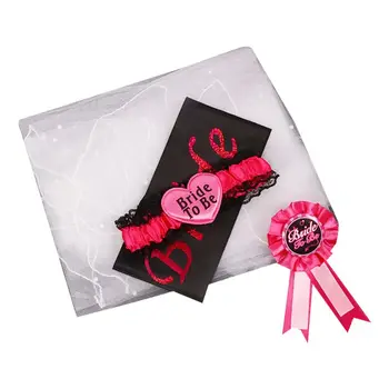 4 Pcs/set Bachelor Party Bride Veil Mesh Tiara Leg Ring Shoulder Strap Headband Set Bridal Prom Props
4 Pcs/set Bachelor Party Bride Veil Mesh Tiara Leg Ring Shoulder Strap Headband Set Bridal Prom Props