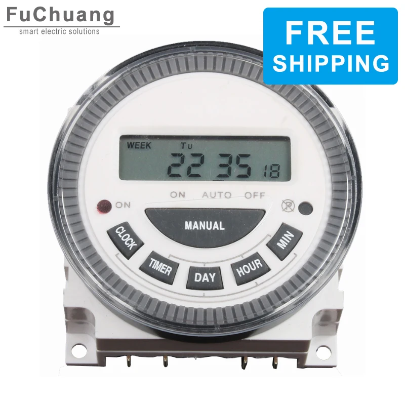Timer Switch CN304 1NO 1NO+1NC 12V 24V 110V 220/230V Digital LCD Power Timer Programmable Time Relay 16A easy wiring
Timer Switch CN304 1NO 1NO+1NC 12V 24V 110V 220/230V Digital LCD Power Timer Programmable Time Relay 16A easy wiring