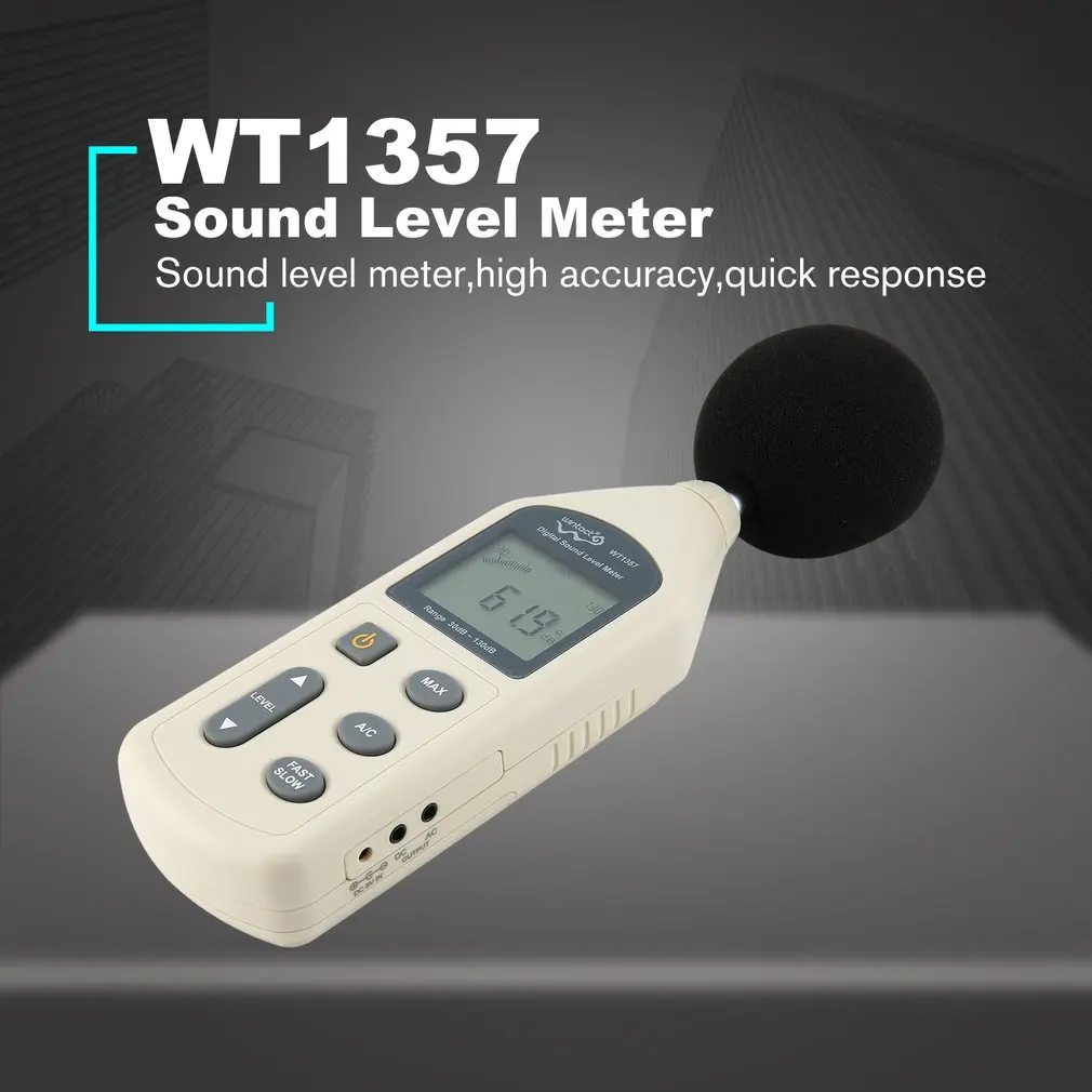 WINTACT WT1357 Digital Sound Level Meter Noise Tester Decibel Logger Measurement Audio Detector Volume Monitor Handheld A&C
WINTACT WT1357 Digital Sound Level Meter Noise Tester Decibel Logger Measurement Audio Detector Volume Monitor Handheld A&C