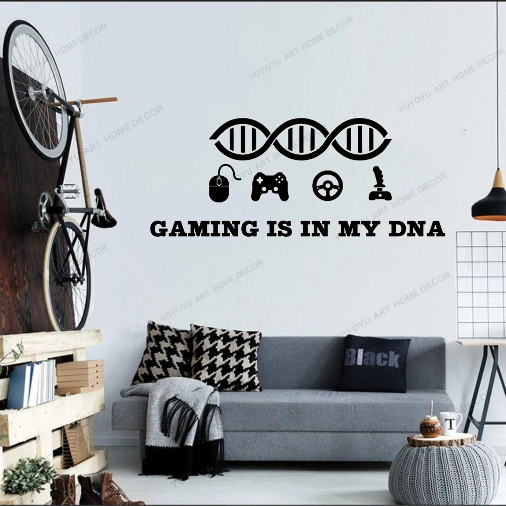 DNA Art Gamepads Video Games Stickers for Boys Bedroom Wall Decoration Removable Gamer Quote Vinyl Wall Decal Gaming CX1486
DNA Art Gamepads Video Games Stickers for Boys Bedroom Wall Decoration Removable Gamer Quote Vinyl Wall Decal Gaming CX1486