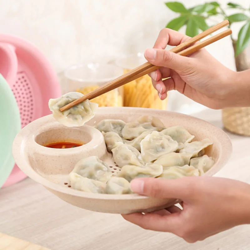 Double Layer Drained Vinegar Dish Dumpling Dinner Plate Creative Fan-Shaped Dinner Plate Fruit Tray Kitchen Accessories Tools
Double Layer Drained Vinegar Dish Dumpling Dinner Plate Creative Fan-Shaped Dinner Plate Fruit Tray Kitchen Accessories Tools