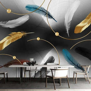 Custom Any Size Modern Mural Waterproof Canvas Fabric Wallpaper Abstract Smoke Golden Feather TV Background Papel De Parede 3D
Custom Any Size Modern Mural Waterproof Canvas Fabric Wallpaper Abstract Smoke Golden Feather TV Background Papel De Parede 3D