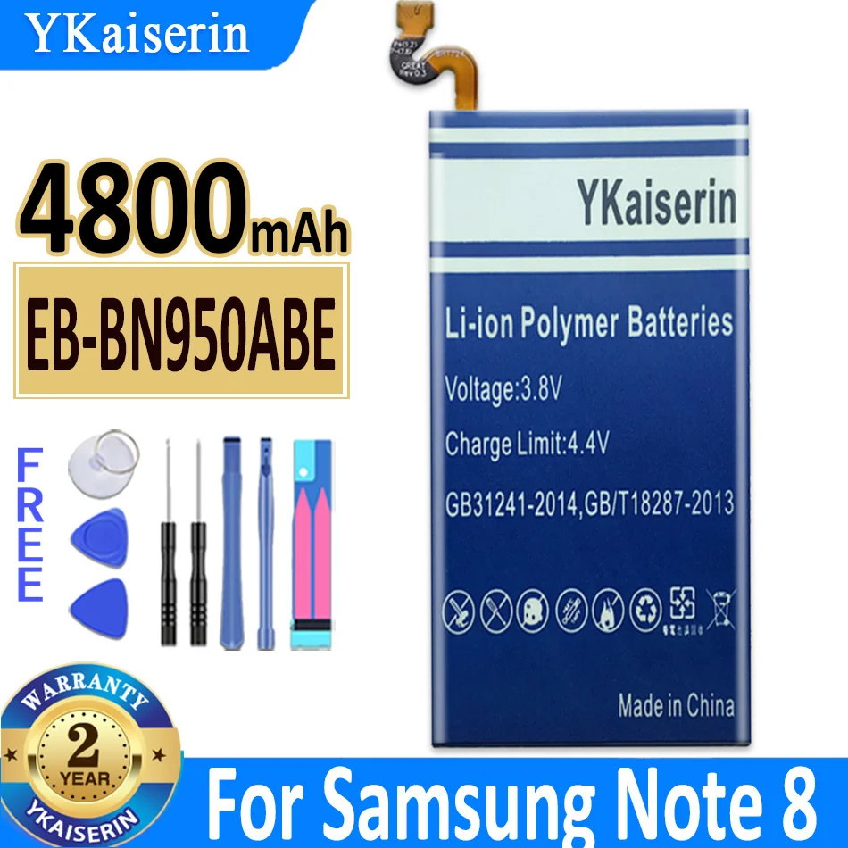 4800mAh Battery EB-BN950ABE for Samsung Galaxy Note 8 Note8 N950 SM-N950F N950FD N950U/U1 N950W N950N N9500 N9508 N950D Bateria
4800mAh Battery EB-BN950ABE for Samsung Galaxy Note 8 Note8 N950 SM-N950F N950FD N950U/U1 N950W N950N N9500 N9508 N950D Bateria