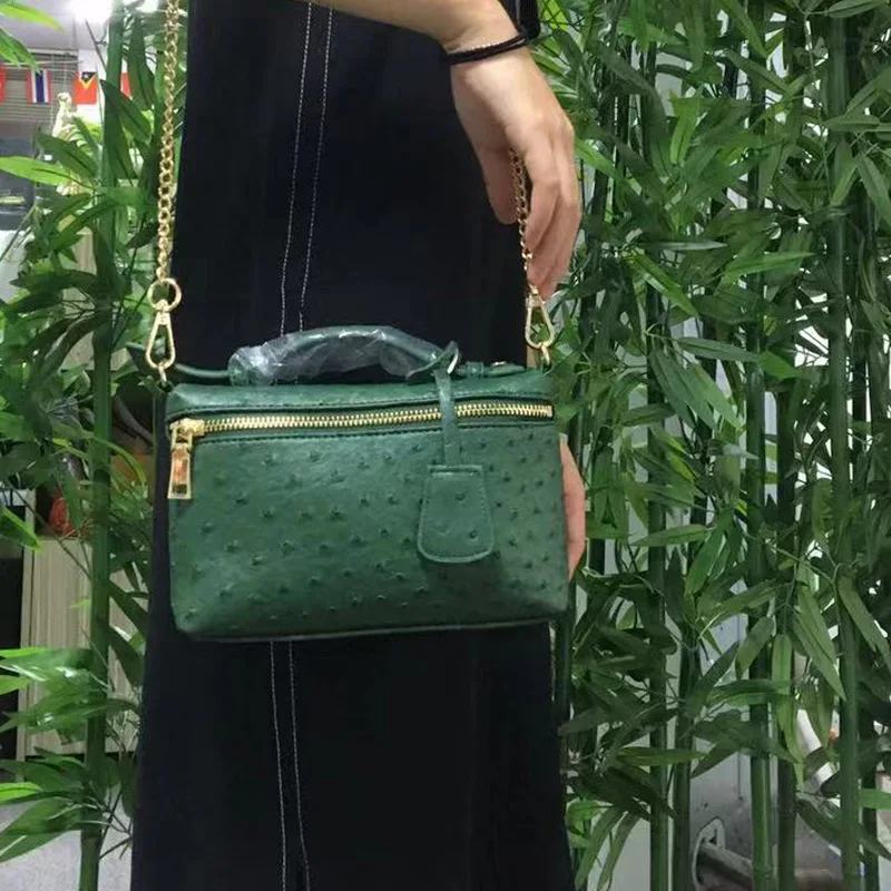 Original Newly Fashion Chain Leather Bag Pouch Ostrich Leather Clutch Bag Designer Handbag Purse
Original Newly Fashion Chain Leather Bag Pouch Ostrich Leather Clutch Bag Designer Handbag Purse