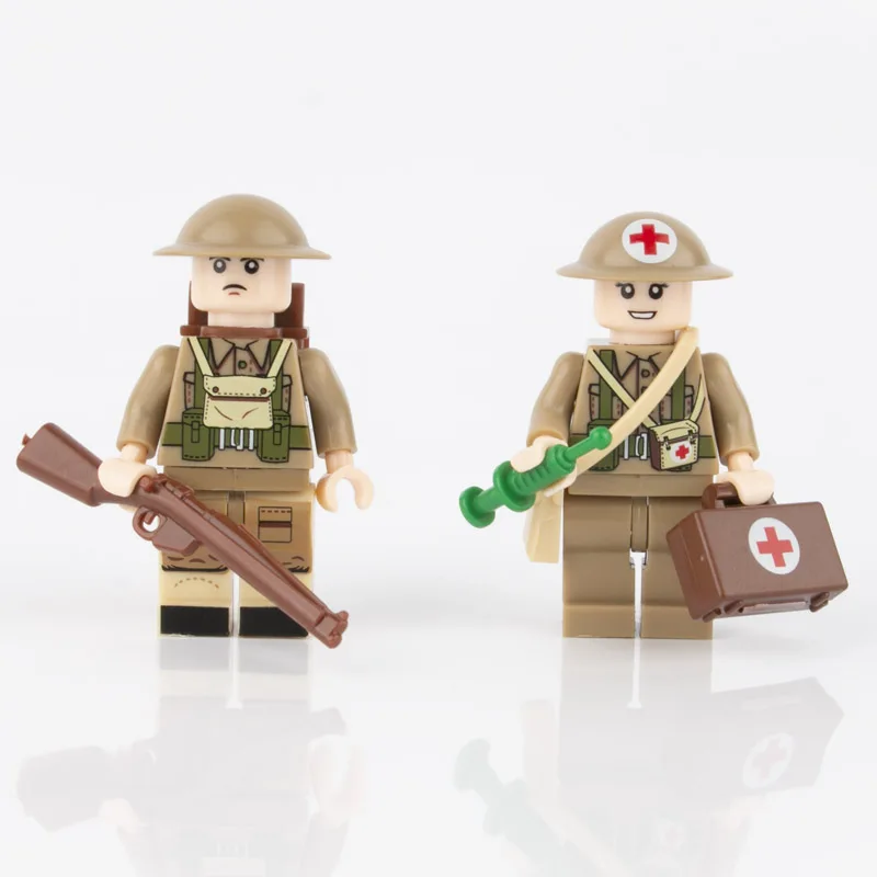 WW2 Military Soldiers British Army Modern Field Troops Building Blocks Weapons SWAT Medical Soldier Figure Bricks Toys Boy C137
WW2 Military Soldiers British Army Modern Field Troops Building Blocks Weapons SWAT Medical Soldier Figure Bricks Toys Boy C137
