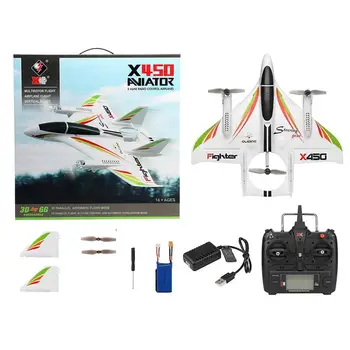 XK X450 3D Aerobatic RC Airplane 6 Channels Remote Control Vertical Takeoff Landing Fixed Wing Plane Helicopter Toys Drone
XK X450 3D Aerobatic RC Airplane 6 Channels Remote Control Vertical Takeoff Landing Fixed Wing Plane Helicopter Toys Drone