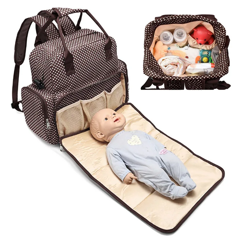 Многофункциональная дизайнерская сумка в горошек для детских подгузников