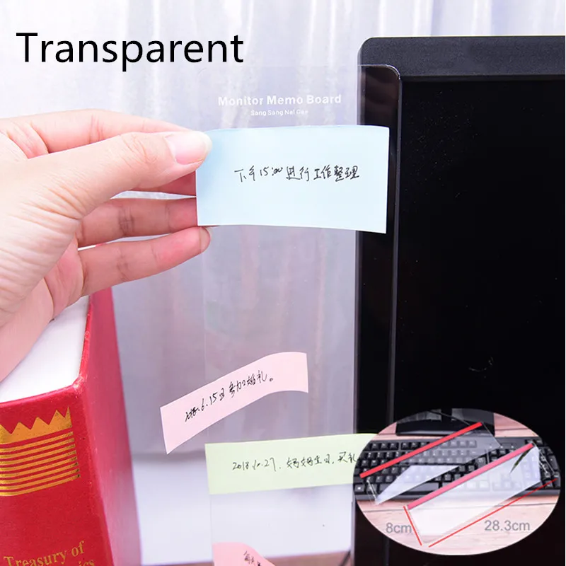 Transparent Adhesive Board Monitor Message Sticker Computer Moniter Side Memo Pad Board Note Board
Transparent Adhesive Board Monitor Message Sticker Computer Moniter Side Memo Pad Board Note Board