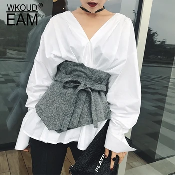 WKOUD EAM 2020 New Fashion Corset Belt For Women Solid Drawstring Grey Korea Cummerbunds Irregular Casual Wid Belt Female ZJ907
WKOUD EAM 2020 New Fashion Corset Belt For Women Solid Drawstring Grey Korea Cummerbunds Irregular Casual Wid Belt Female ZJ907