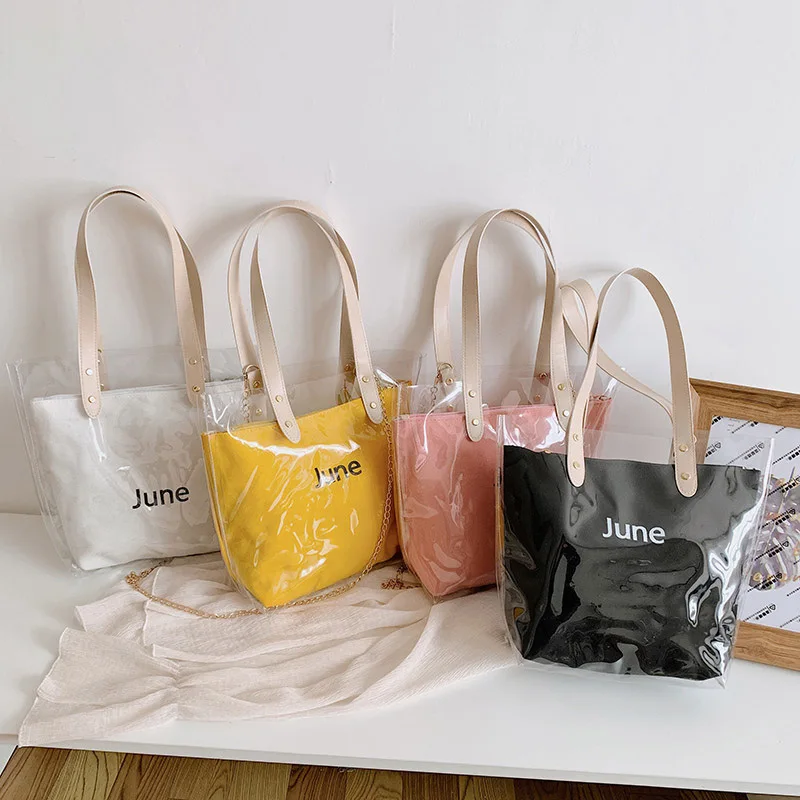 Summer 2020 Women's Transparent Single Shoulder Mother Bag Large Capacity Oblique Cross Bag Tote
Summer 2020 Women's Transparent Single Shoulder Mother Bag Large Capacity Oblique Cross Bag Tote