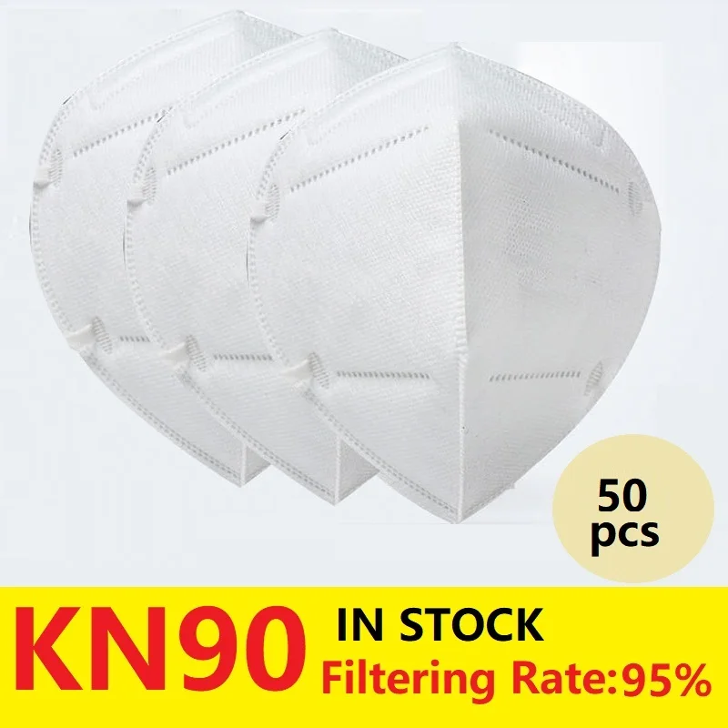 50PCS KN90 Mask 95% Filtration respirator filter Mask Breathable Protective Mask Safety Hygiene Mask Anti Virus Masks Fast ship
50PCS KN90 Mask 95% Filtration respirator filter Mask Breathable Protective Mask Safety Hygiene Mask Anti Virus Masks Fast ship