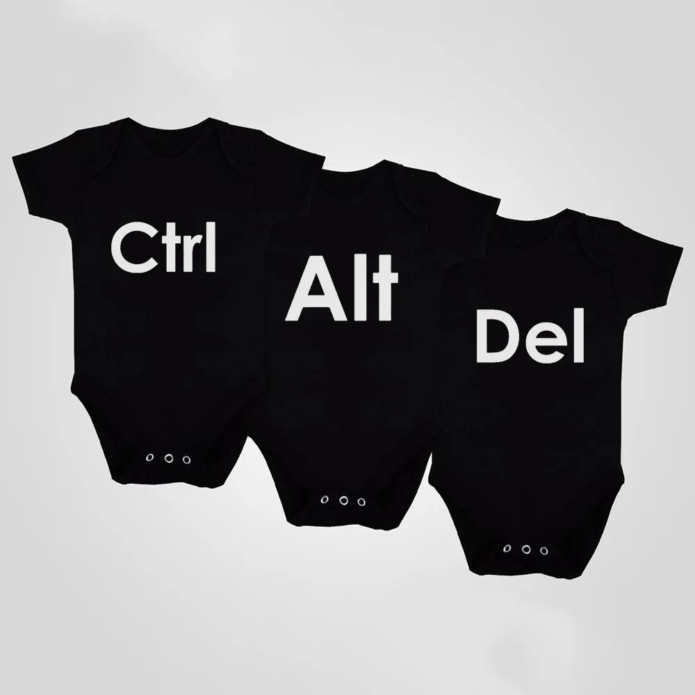 Ctrl Alt Del Triplets Baby Grow Gaming Black Newborn Bodysuit Short Sleeve Sleeved IT Nerd Video Game Computer Top Tee Outfit
Ctrl Alt Del Triplets Baby Grow Gaming Black Newborn Bodysuit Short Sleeve Sleeved IT Nerd Video Game Computer Top Tee Outfit