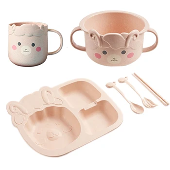 6 Pcs Baby Sheep Tableware Children's Dinner Plate Grid Home Creative Cartoon Feeding Dishes Pink
6 Pcs Baby Sheep Tableware Children's Dinner Plate Grid Home Creative Cartoon Feeding Dishes Pink