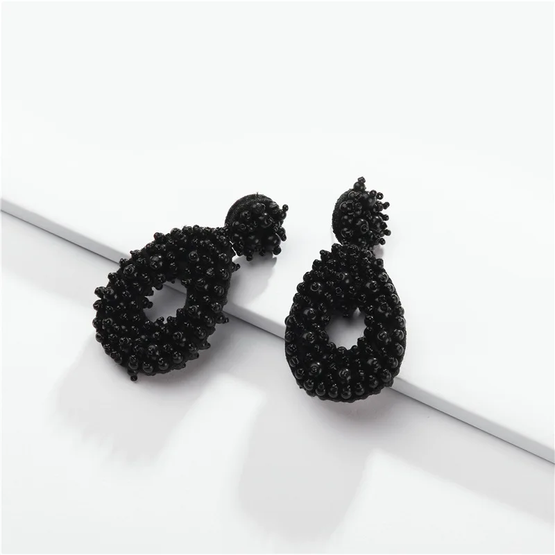 BOHO Handmade Beads Cluster Waterdrop Earrings Stackable Double-Faced Hollow Out Beads Earrings for Women Chic Ethnic Jewelry
BOHO Handmade Beads Cluster Waterdrop Earrings Stackable Double-Faced Hollow Out Beads Earrings for Women Chic Ethnic Jewelry