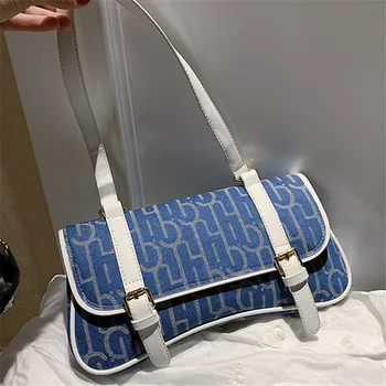 2020 Fashion Women Shoulder Bag Solid Color Jacquard Denim Ladies Handbags New Casual Wild Armpit Bag Ladies Travel Shoulder Bag
2020 Fashion Women Shoulder Bag Solid Color Jacquard Denim Ladies Handbags New Casual Wild Armpit Bag Ladies Travel Shoulder Bag