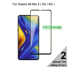 Verre de protection trempé pour Xiaomi Mi Mix 3 5G 4G, couverture complète=