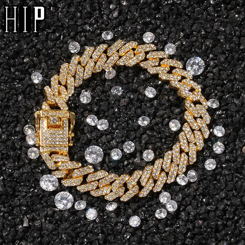 Hip Hop 12MM Bling Iced Out Full Rhinestone Bracelet Geometric AAA CZ Stone Cuban Chain Bracelets For Men Jewelry
Hip Hop 12MM Bling Iced Out Full Rhinestone Bracelet Geometric AAA CZ Stone Cuban Chain Bracelets For Men Jewelry