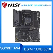 MSI – carte mère MPG B550 GAMING PLUS, composant pc, compatible avec processeurs Ryzen 9 3950X 3300X, Socket AM4, DDR4, PCI-E 4.0, ATX B550, troisième génération=