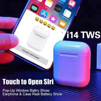 i14 TWS 1:1 Wireless Bluetooth 5.0 Earphone Earbuds Touch Control Stereo Headphone with Charging Box For All Smart Phone Earbuds
i14 TWS 1:1 Wireless Bluetooth 5.0 Earphone Earbuds Touch Control Stereo Headphone with Charging Box For All Smart Phone Earbuds