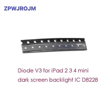 Lot de 20 diodes V3 pour iPad 2 3 4, mini écran sombre, rétro-éclairage IC D8228=